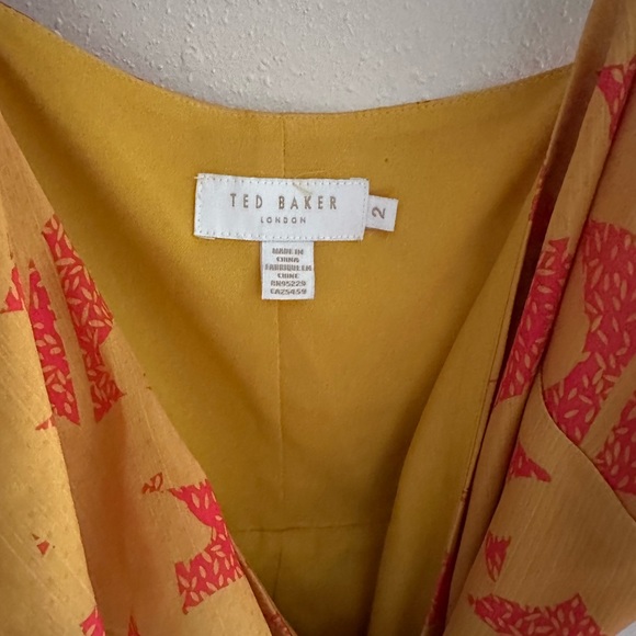 Ted Baker Saraaa Ruffle Midi Wrap Dress sz 4-6 - Picture 6 of 6